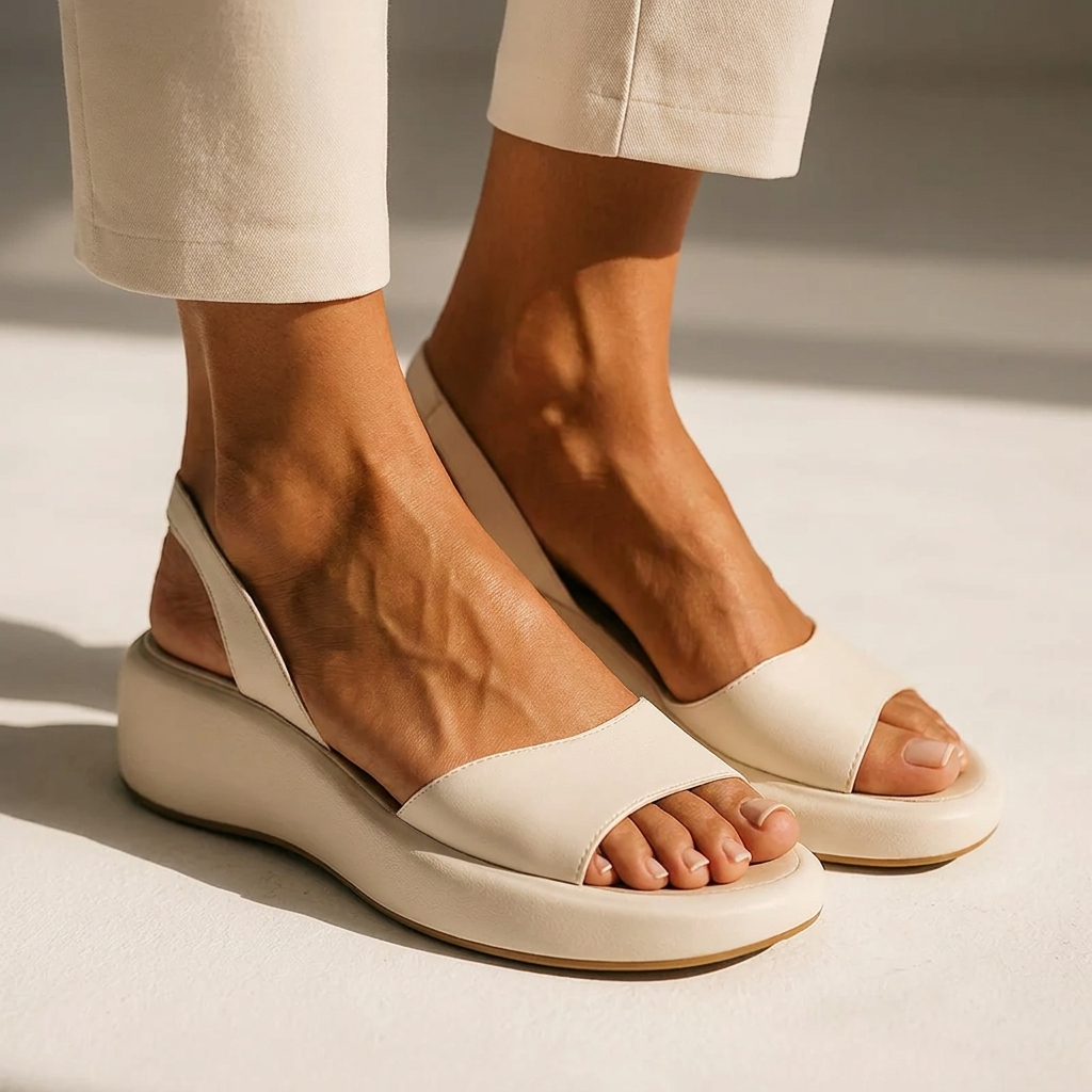 Galatea - Sandalias minimalistas con punta abierta