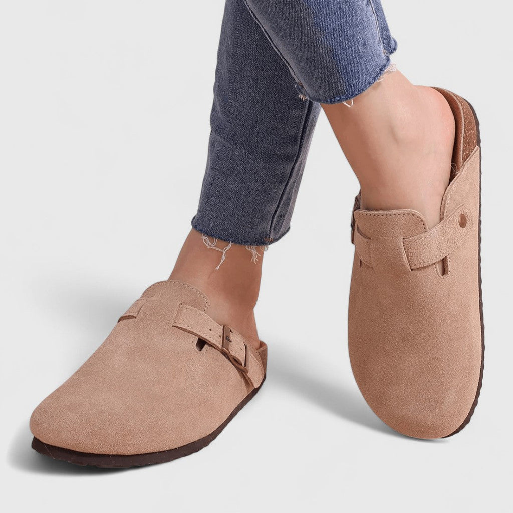 Loukia - sandalias anatómicas de piel de ante