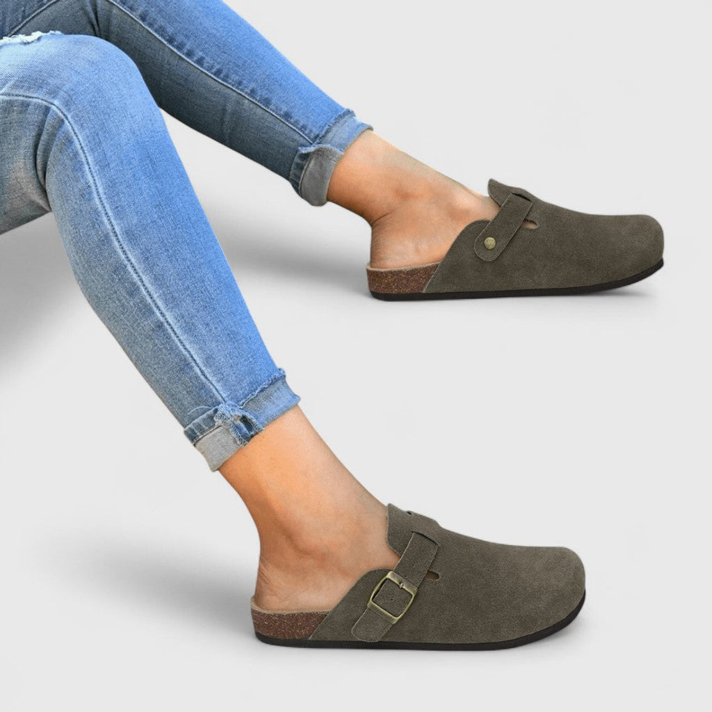 Loukia - sandalias anatómicas de piel de ante