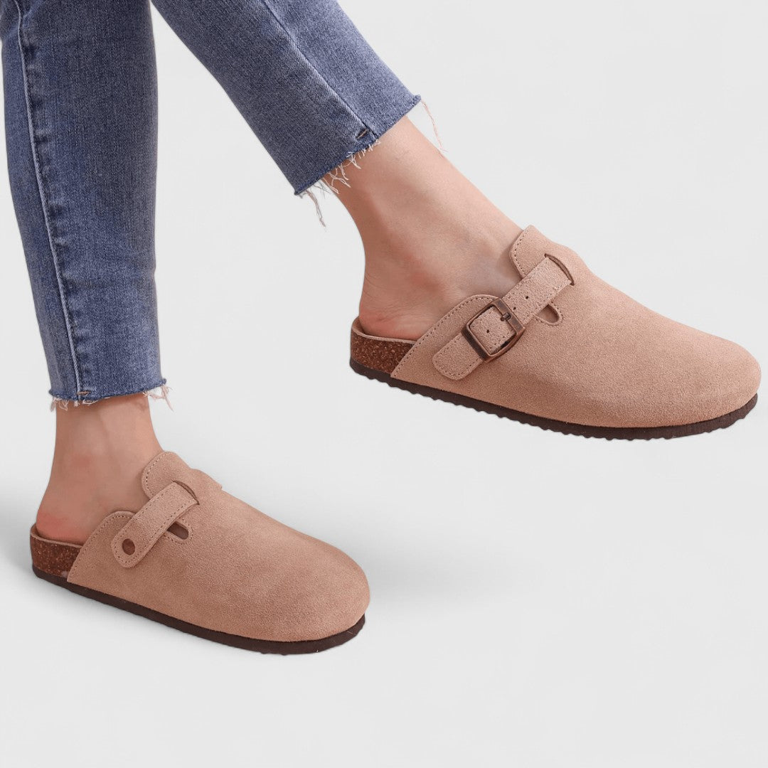 Loukia - sandalias anatómicas de piel de ante