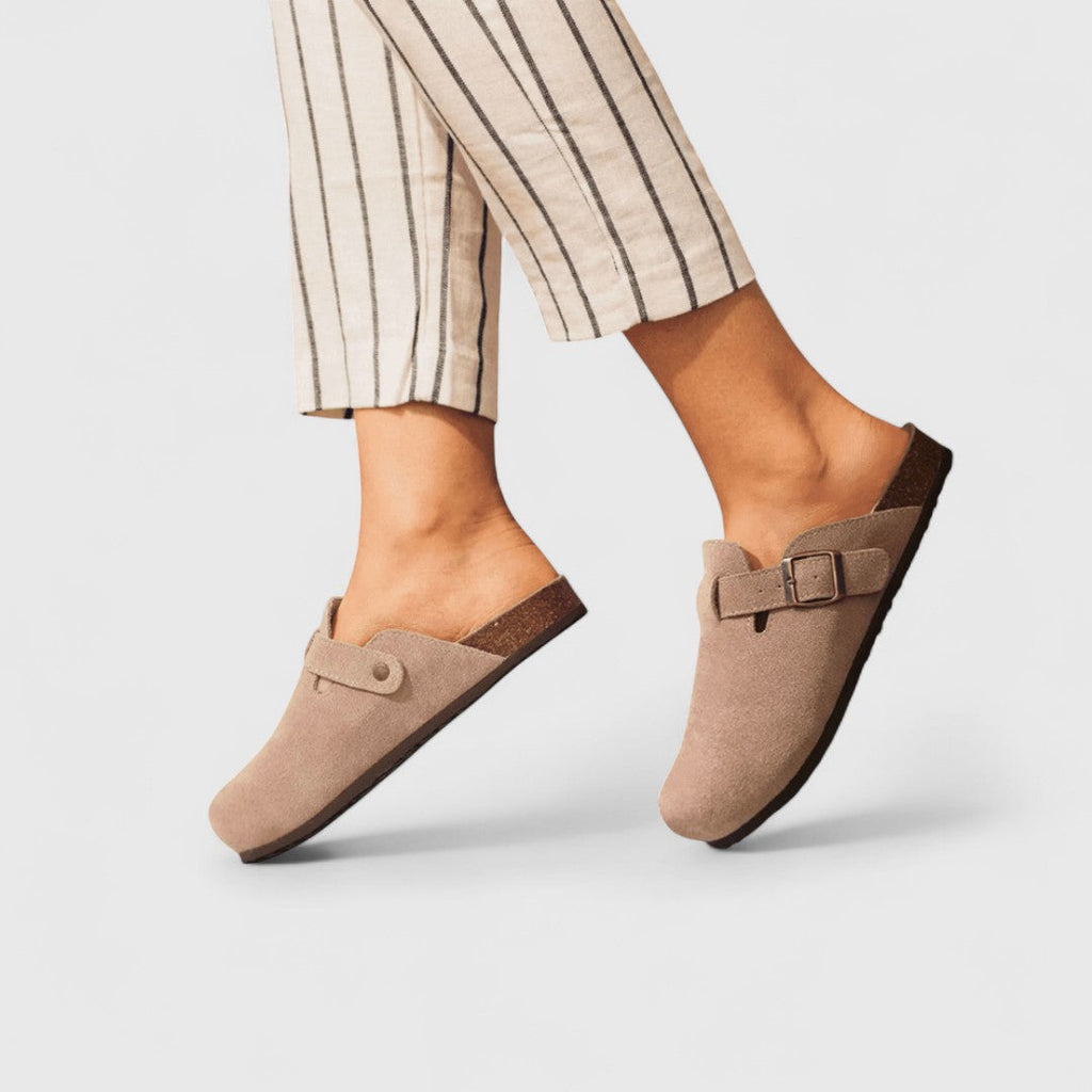 Loukia - sandalias anatómicas de piel de ante