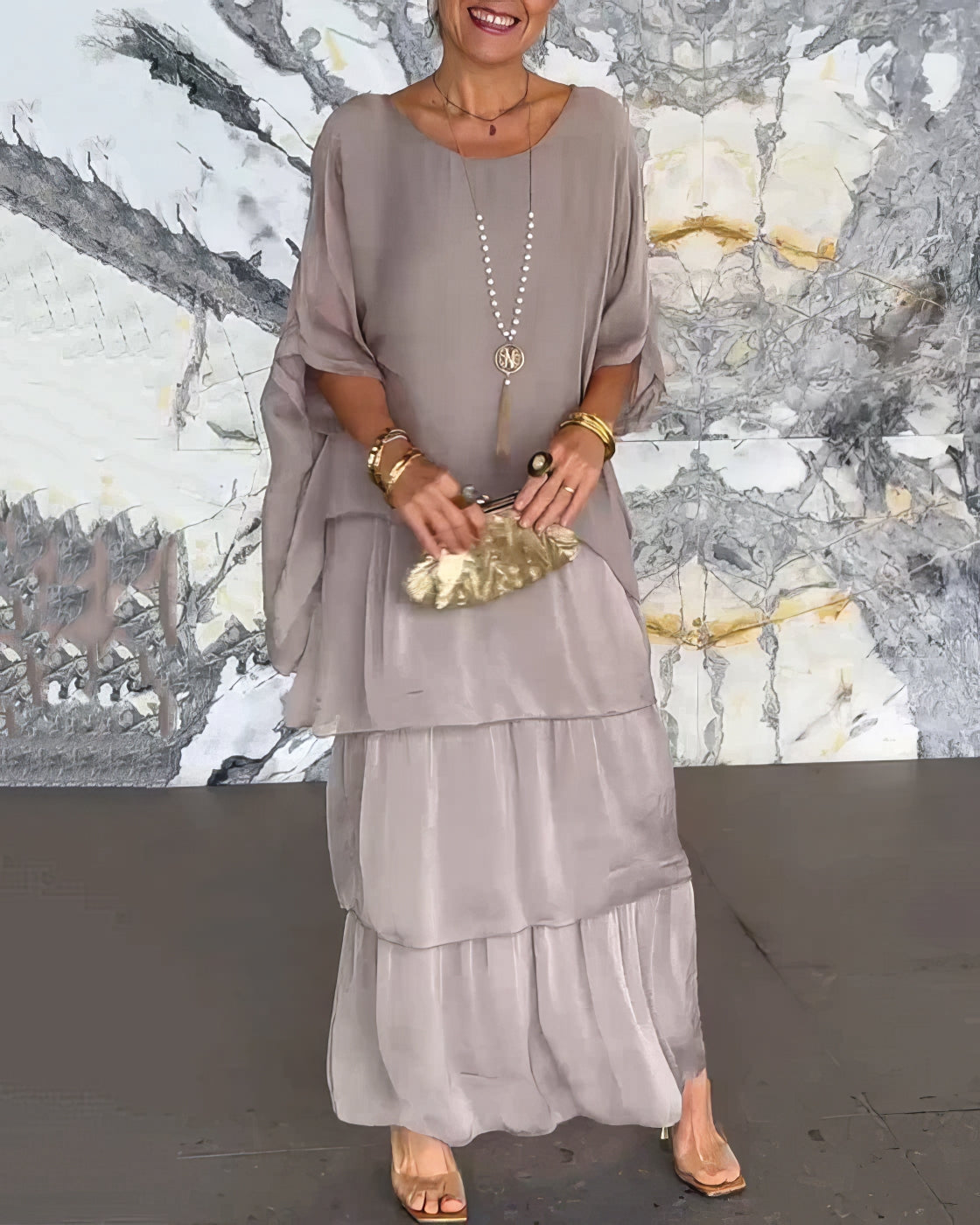 Caroline | Elegante vestido maxi, cómodo para todas las ocasiones
