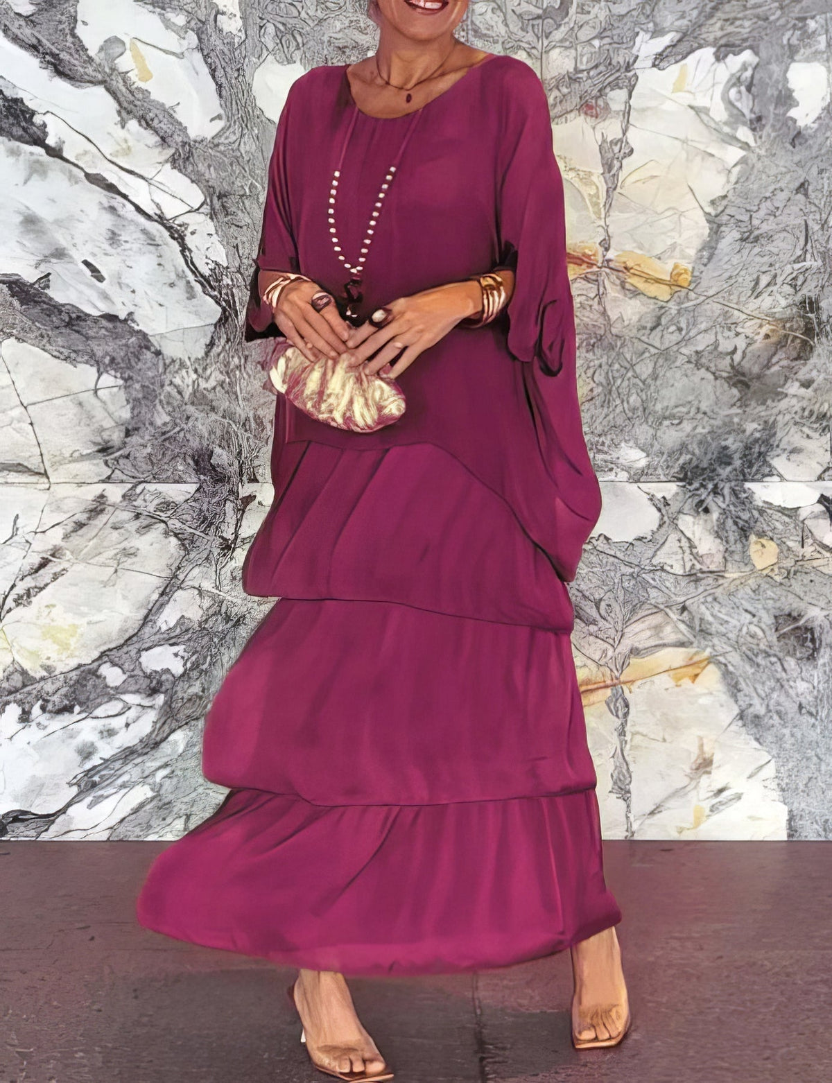 Caroline | Elegante vestido maxi, cómodo para todas las ocasiones