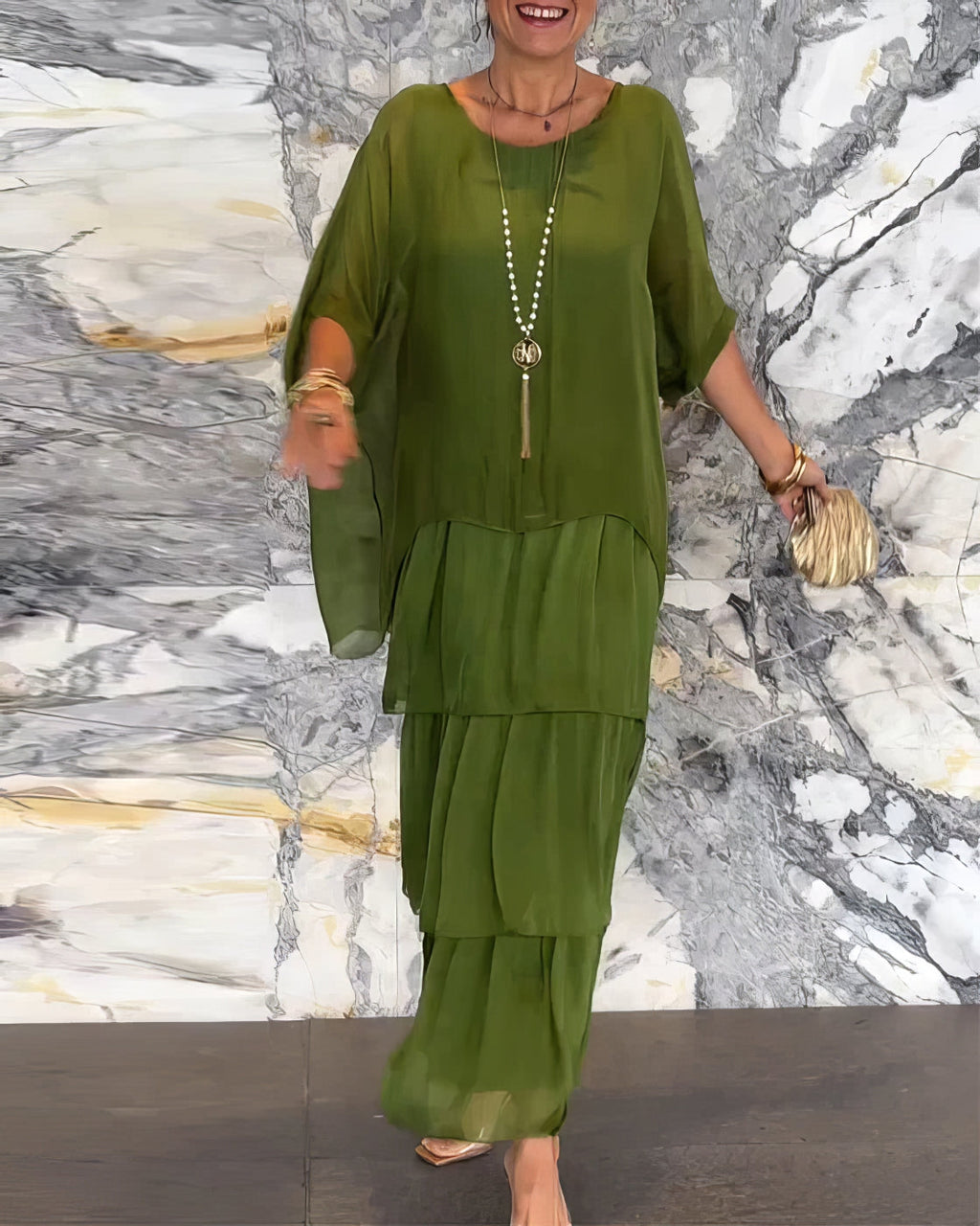 Caroline | Elegante vestido maxi, cómodo para todas las ocasiones