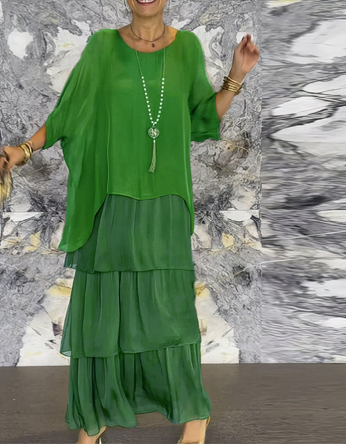 Caroline | Elegante vestido maxi, cómodo para todas las ocasiones
