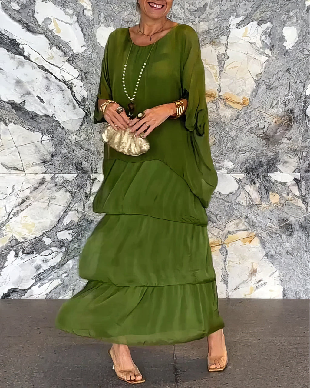 Caroline | Elegante vestido maxi, cómodo para todas las ocasiones